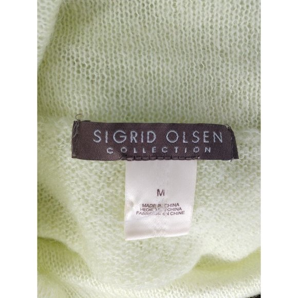 Pale Lime Green Cowl Neck Sweater Size M - Picture 6 of 7